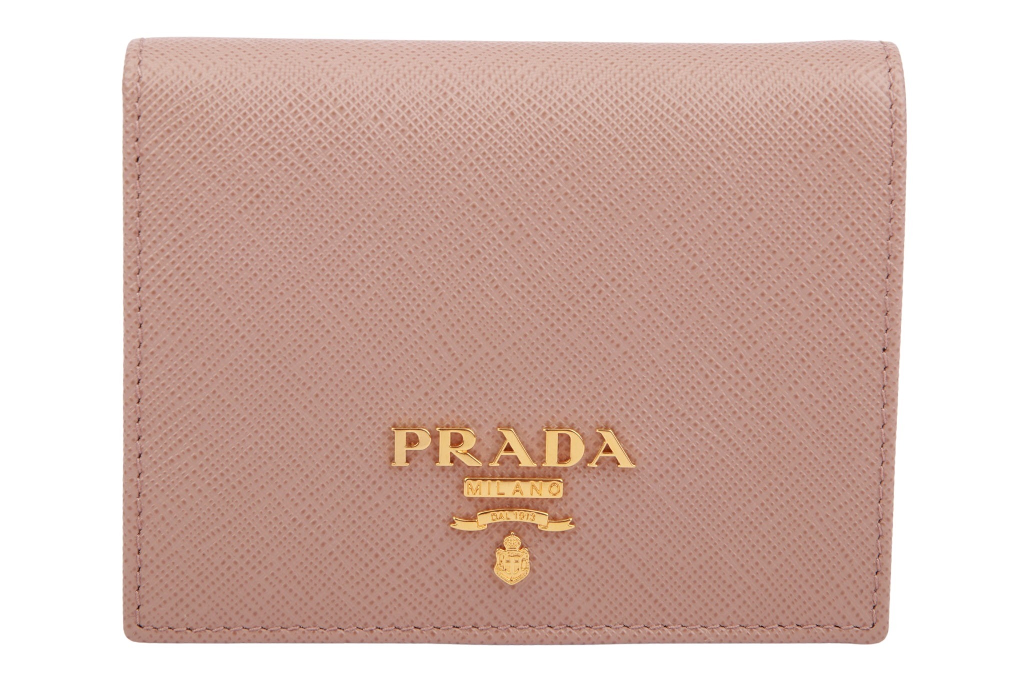 Prada Portemonnaie Saffiano Leder Rosé