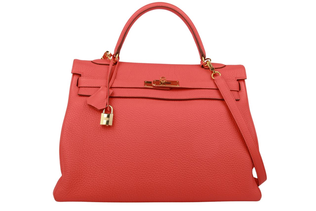 Hermès Kelly 35 Retourne Orange Poppy Togo