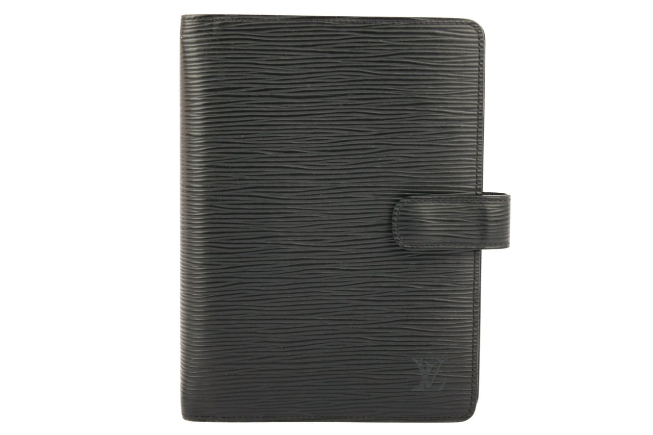 Louis Vuitton Agenda MM Epi Leder Schwarz