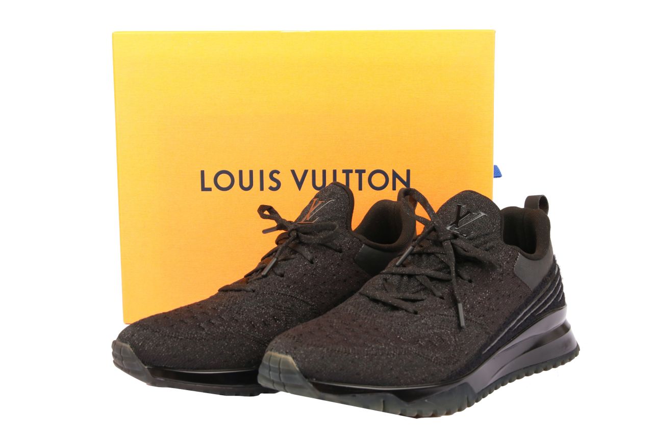 Louis Vuitton Sneaker Glitzer / Lurex Schwarz Gr. 10 (45)