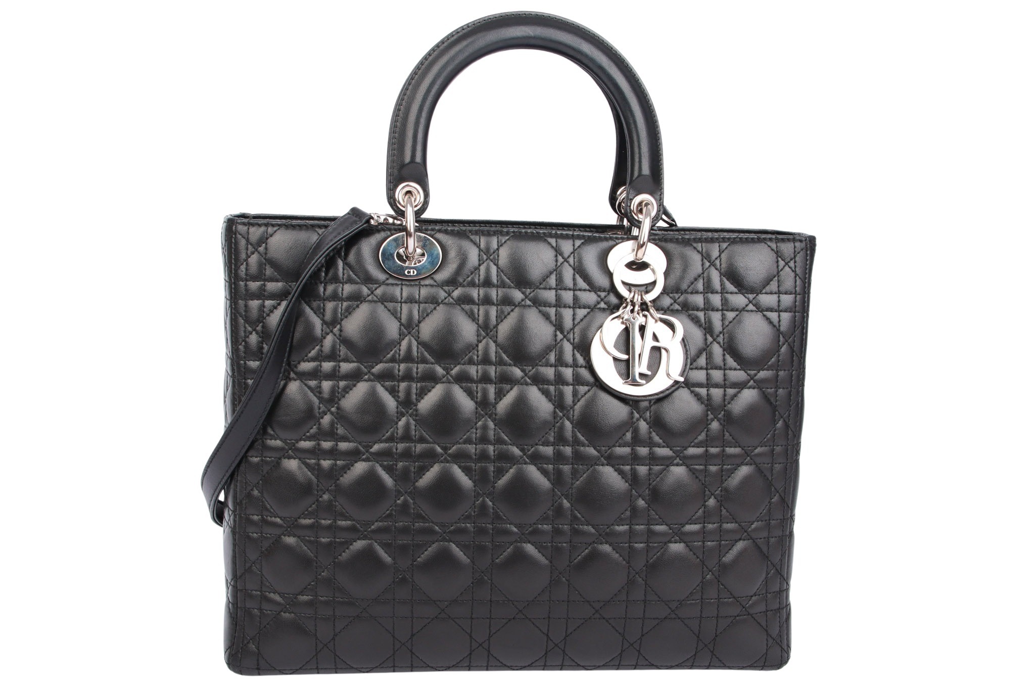 Dior Lady Dior Large Leder Schwarz