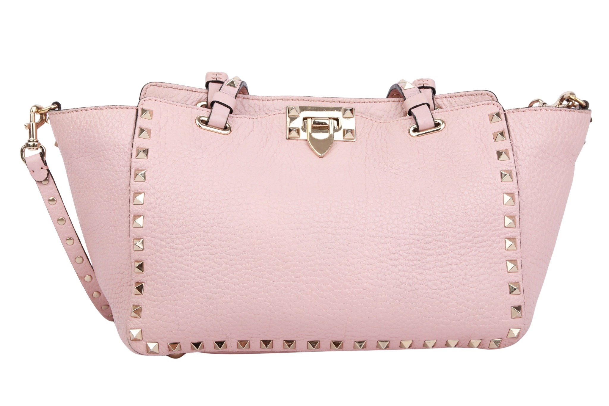 Valentino Garavani Rockstud Bag Small Rosa Leder
