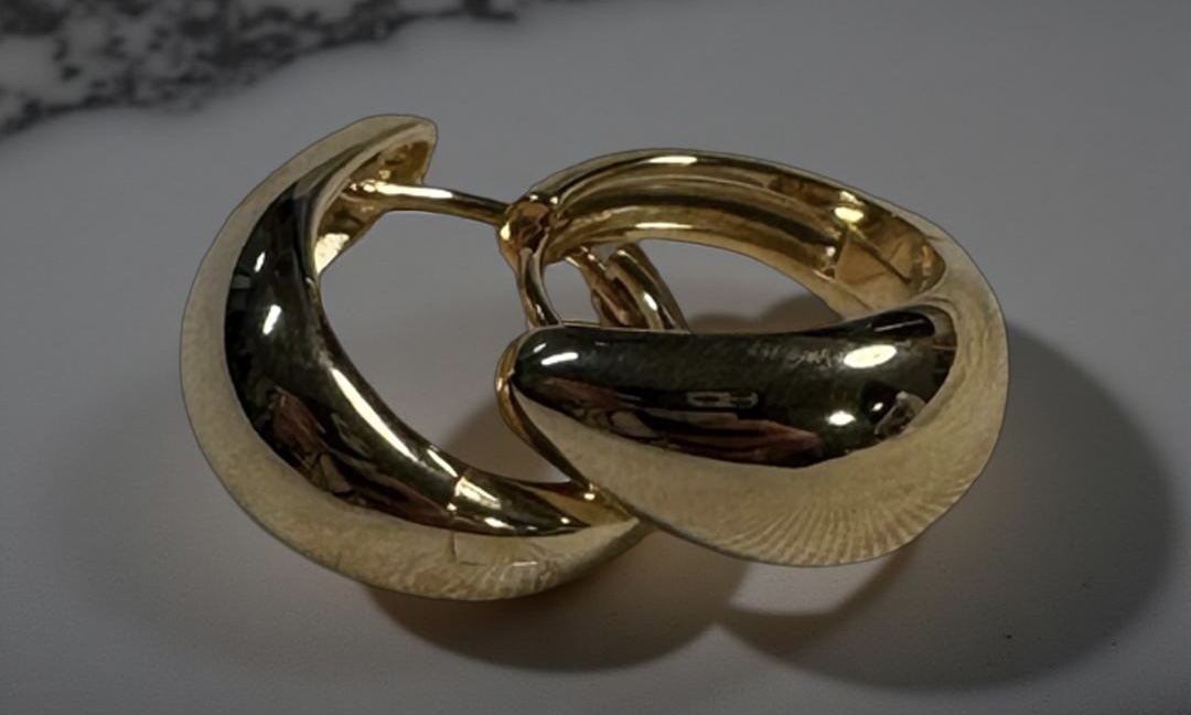 Creolen Tropfenform 925 Silber Vergoldet