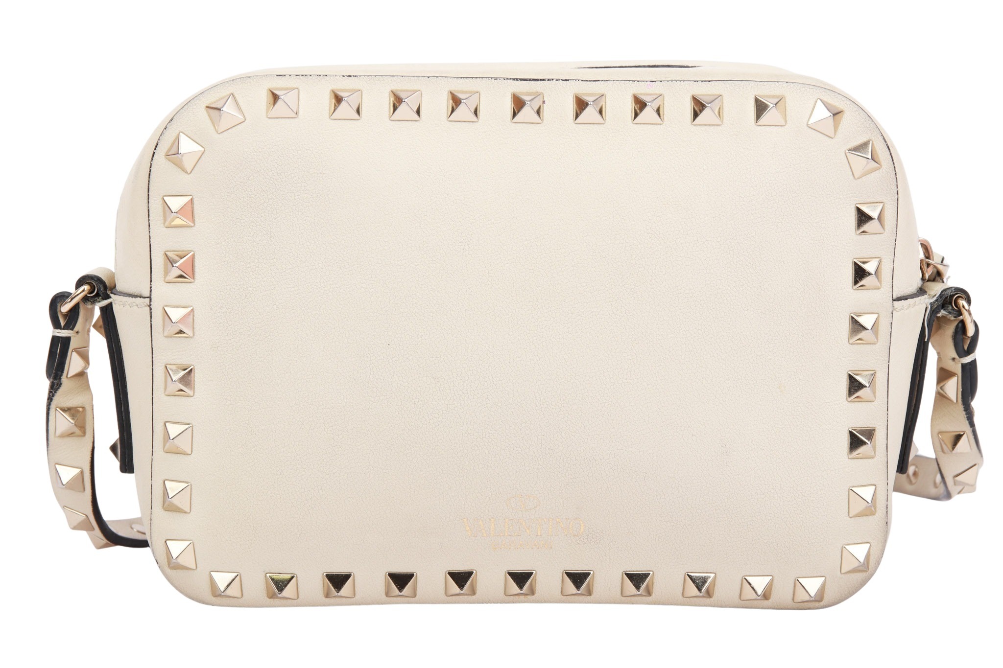 Valentino Rockstud Bag Small Creme Leder