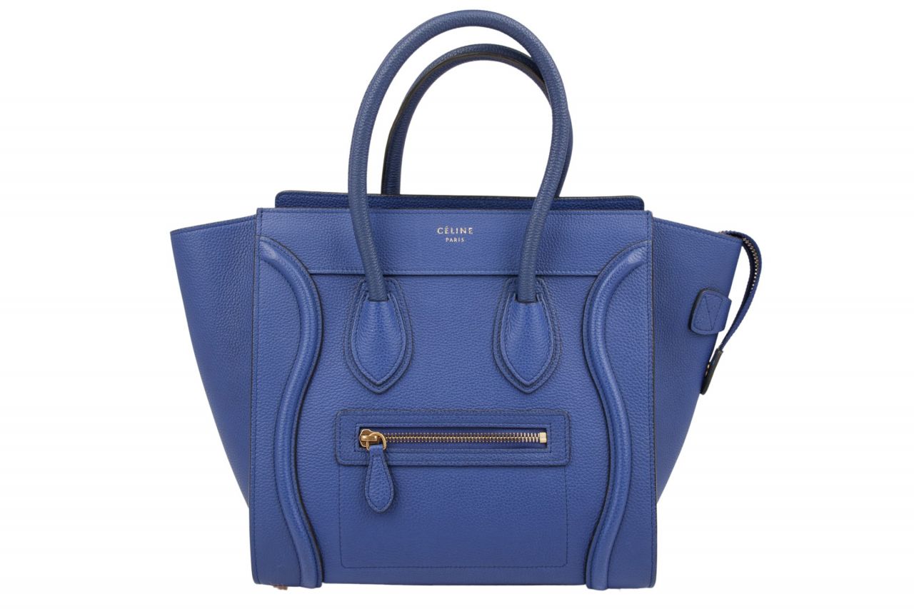 Céline Micro Luggage Handtasche Blau