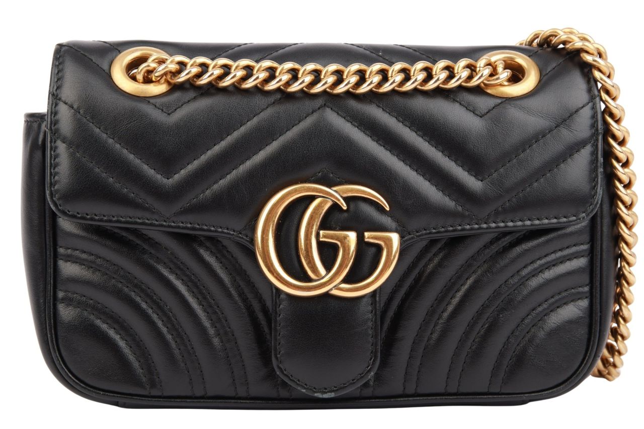 Gucci Marmont Small Leder Schwarz