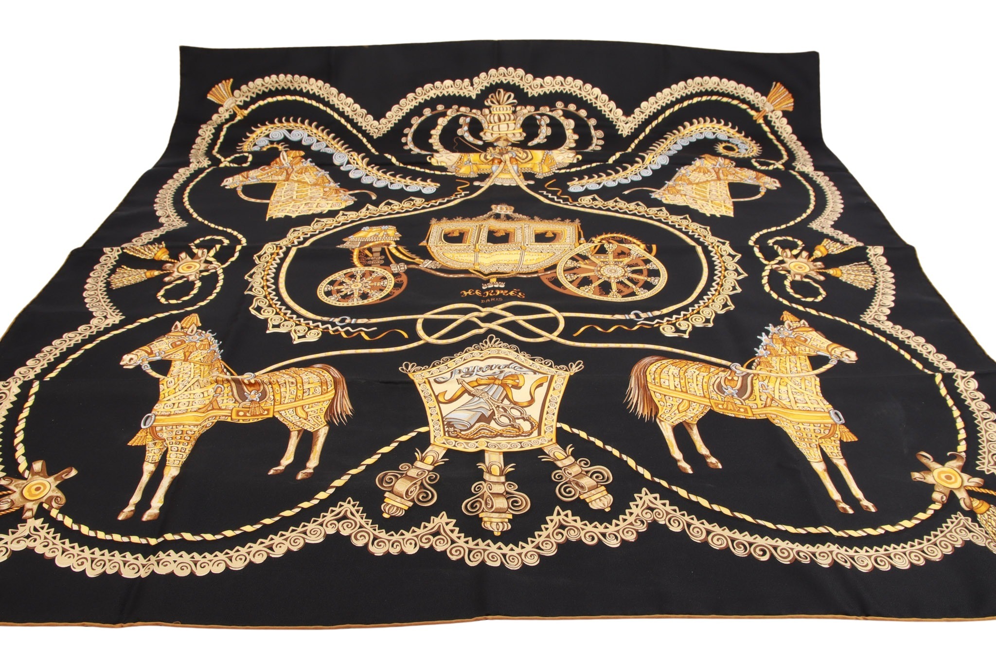 Hermès Carré "Paperoles" Seide 90 x 90 cm