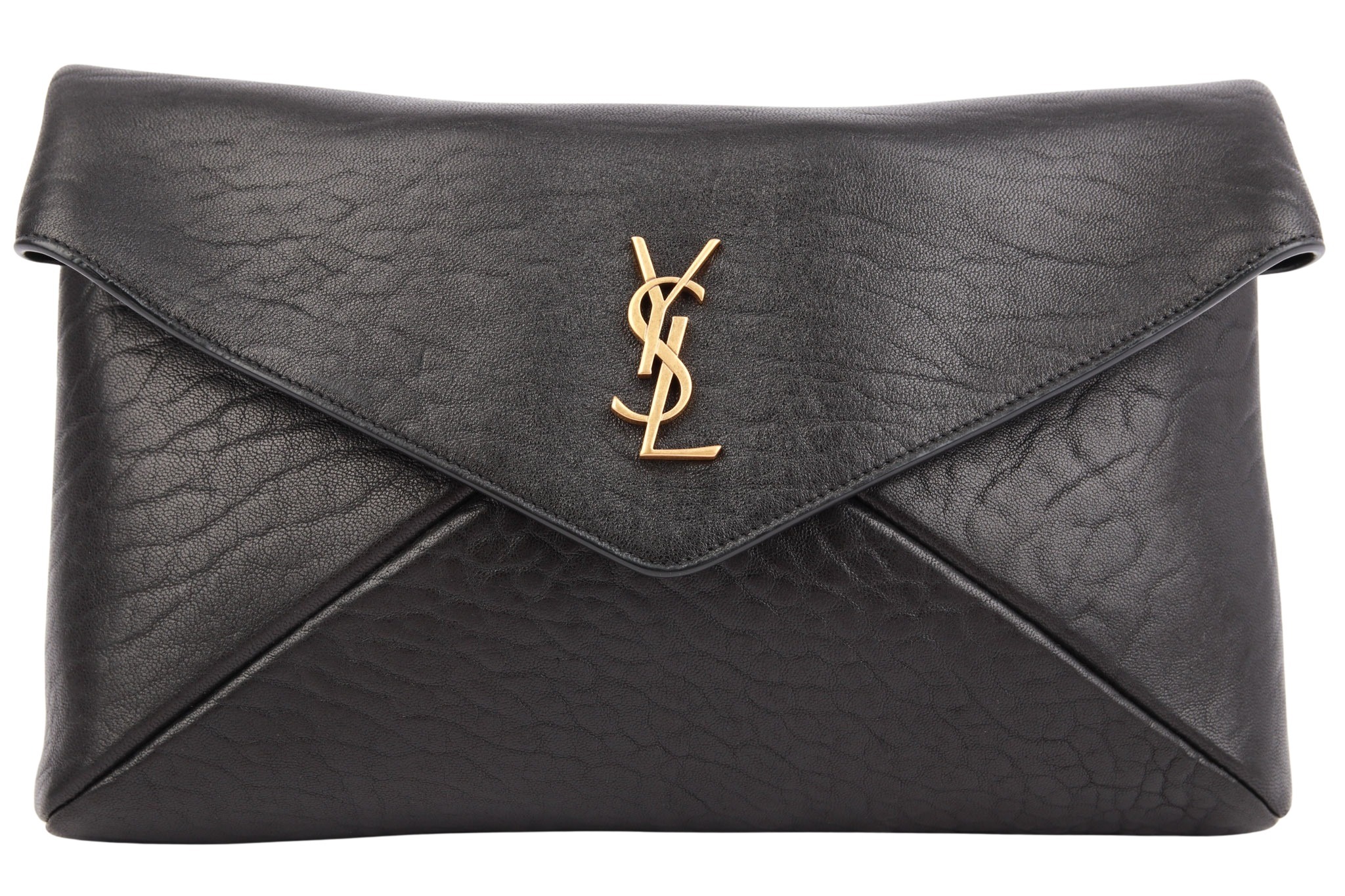 Saint Laurent Cassandre Envelope Pouch Schwarz