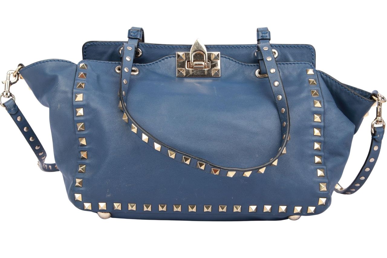 Valentino Garavani Rockstud Bag Small Blau