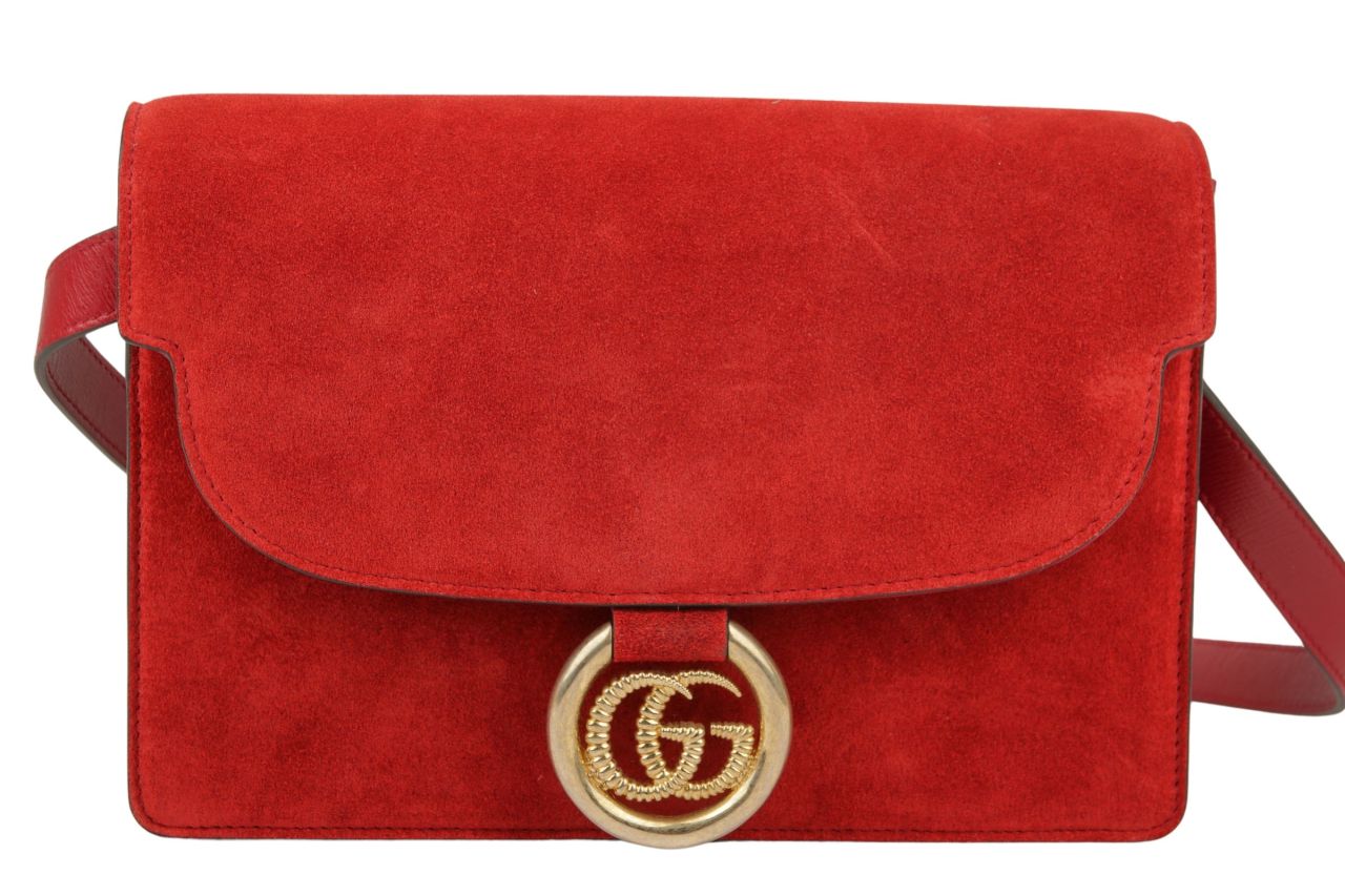 Gucci Ring Shoulder Bag Cherry Red