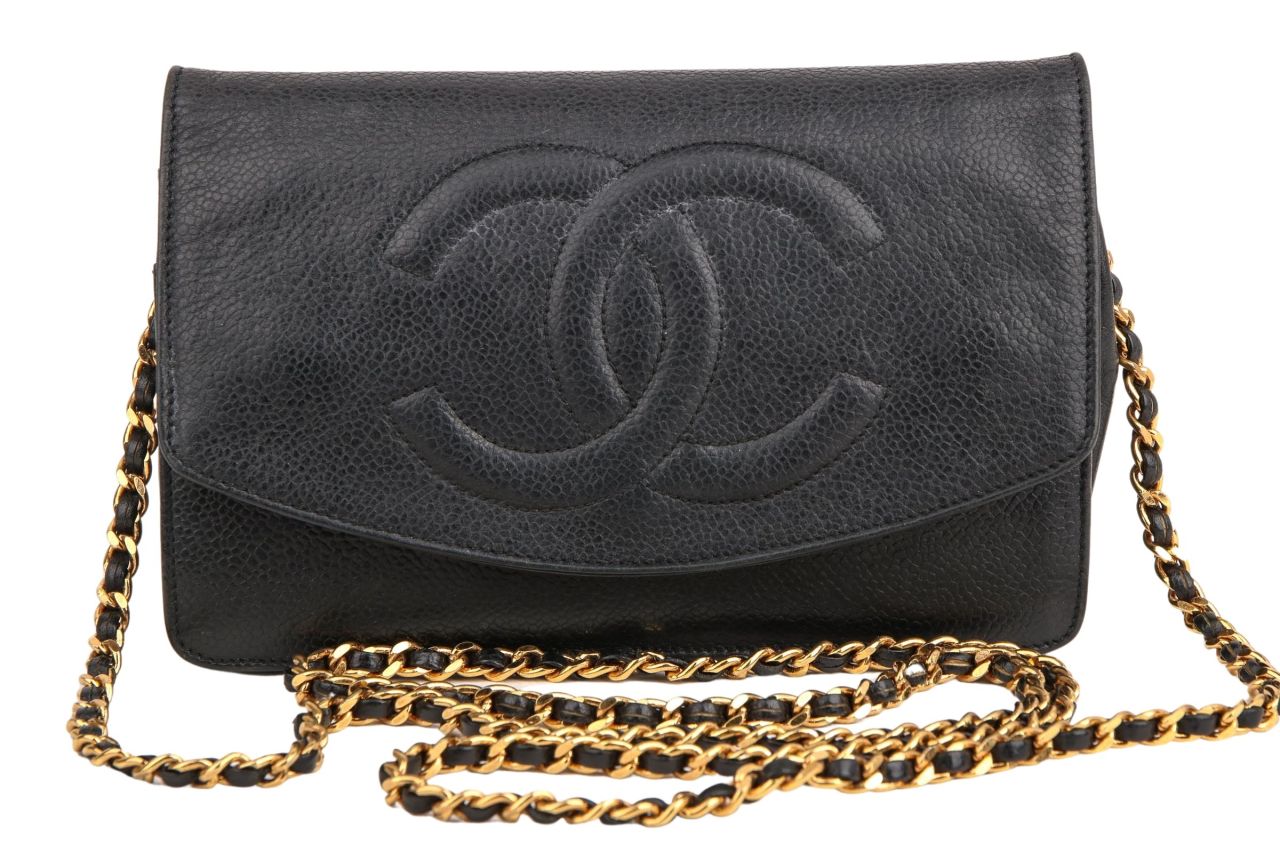 Chanel Wallet On Chain schwarz