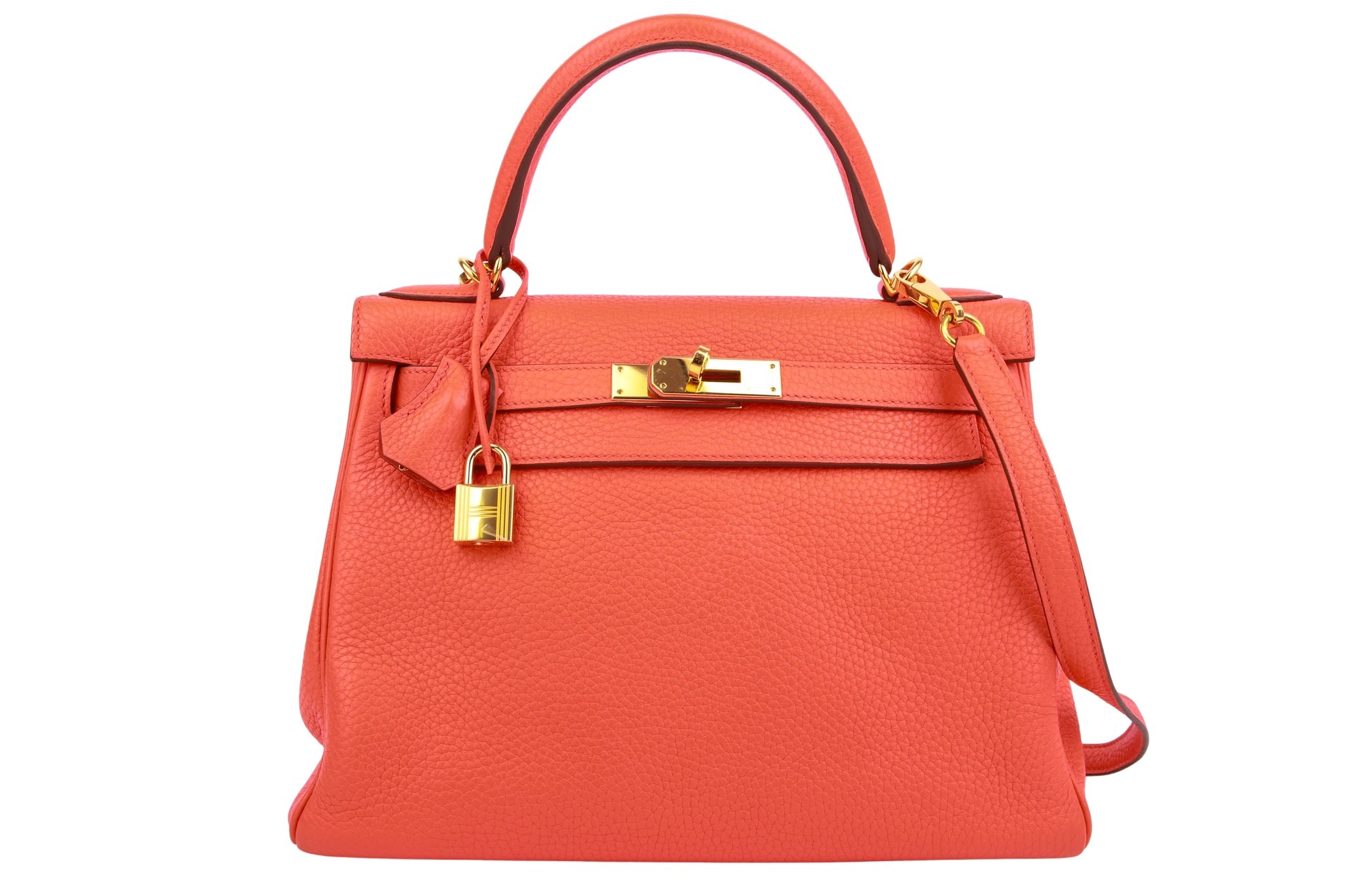 Hermès Kelly 28 Orange Taurillon Clémence