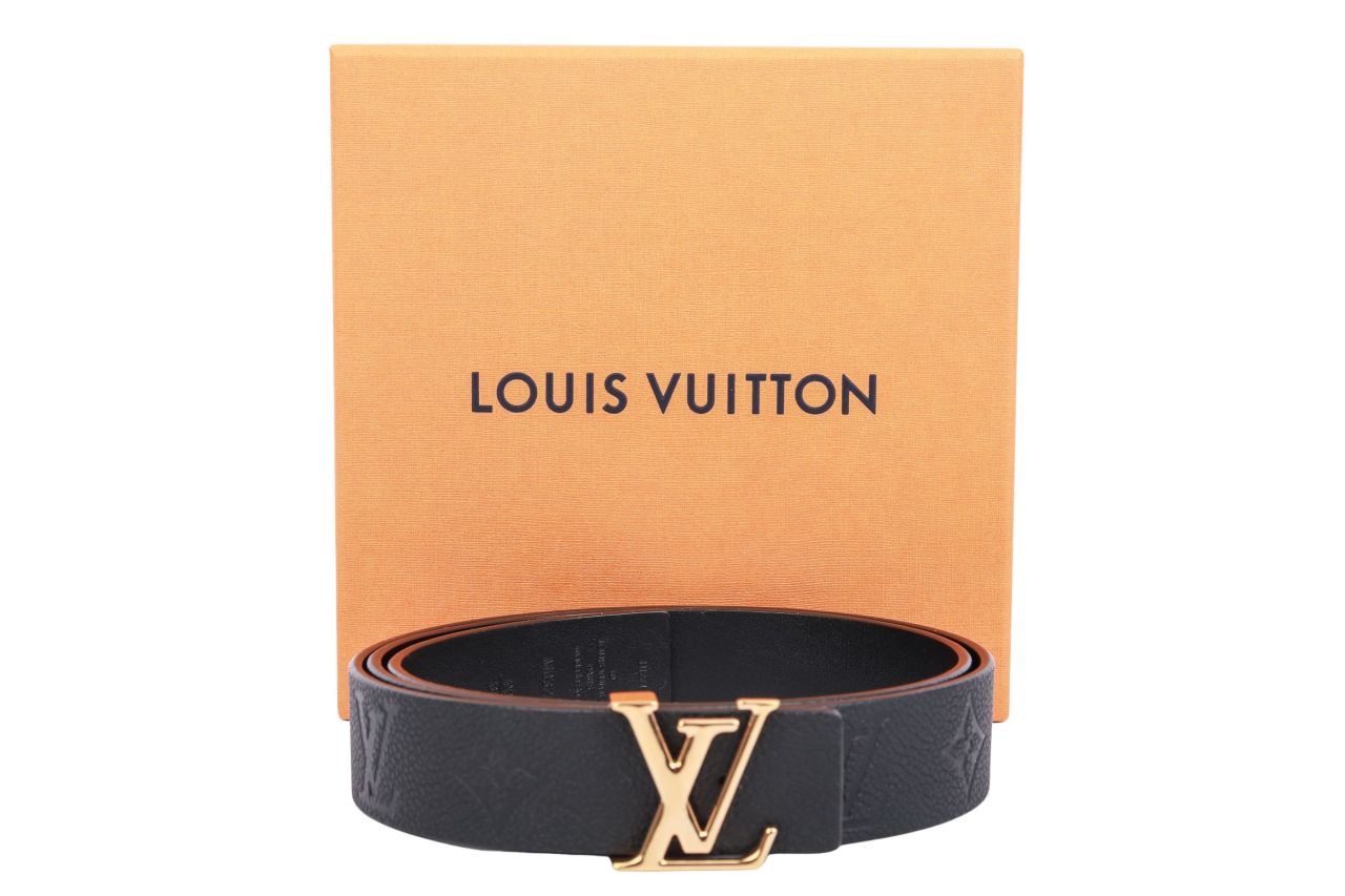 Louis Vuitton Initiales Gürtel 30 Canvas Schwarz Gr. 90