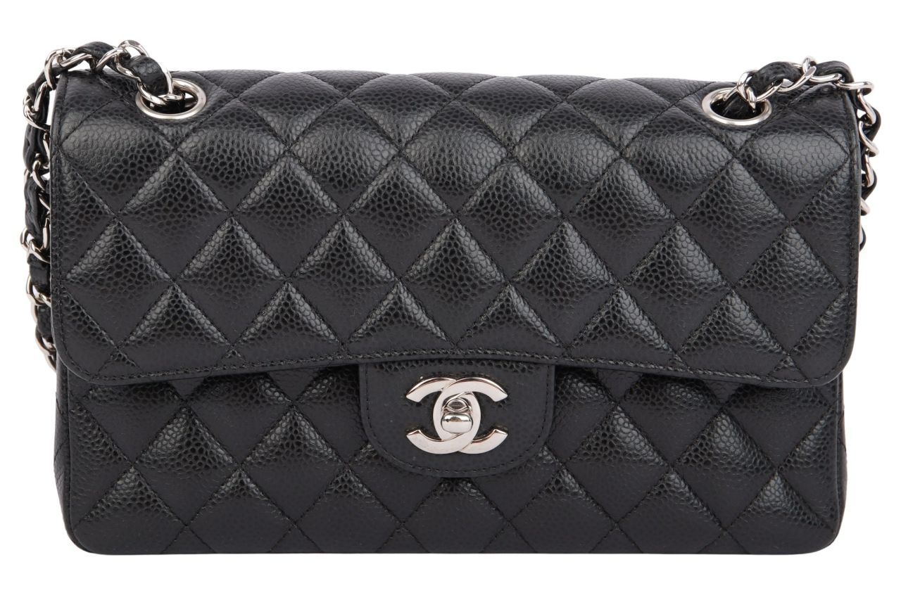 Chanel Timeless Classic Double Flap Small Kaviar Leder Schwarz
