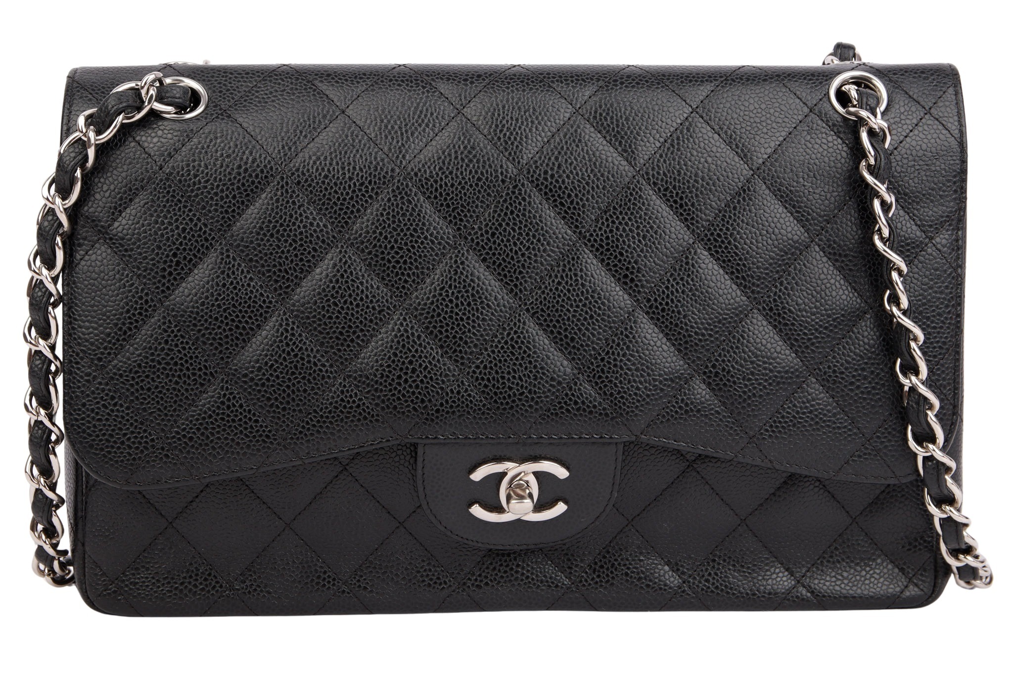 Chanel Timeless Double Flap Bag Jumbo Schwarz