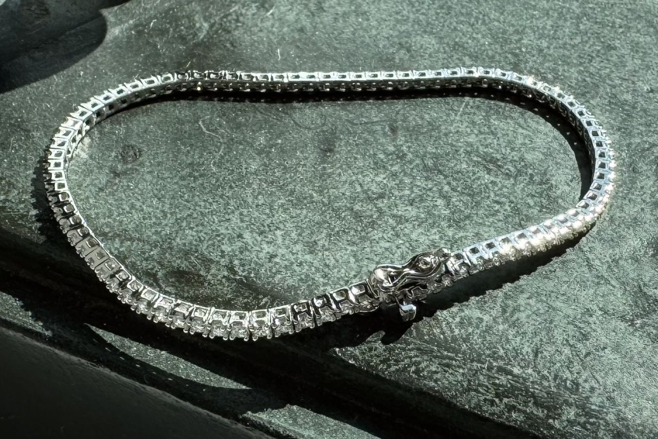Tennis - Armband "Diamond Look" 925er Silber mit Zirkonia