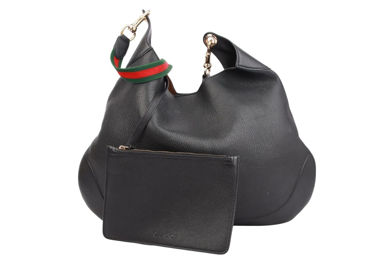 Gucci Große Aphrodite Schultertasche Leder Schwarz