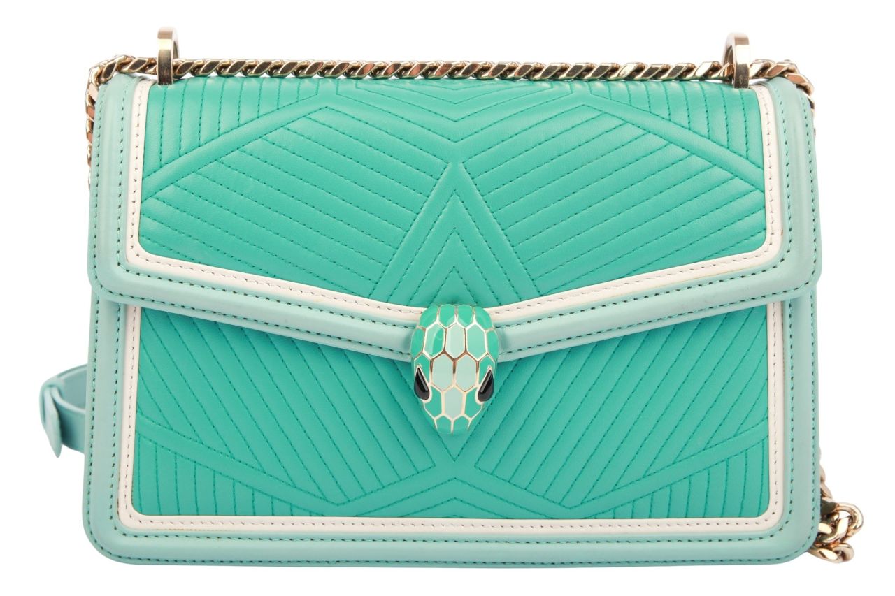 Bulgari Serpenti Forever Shoulder Bag Türkis