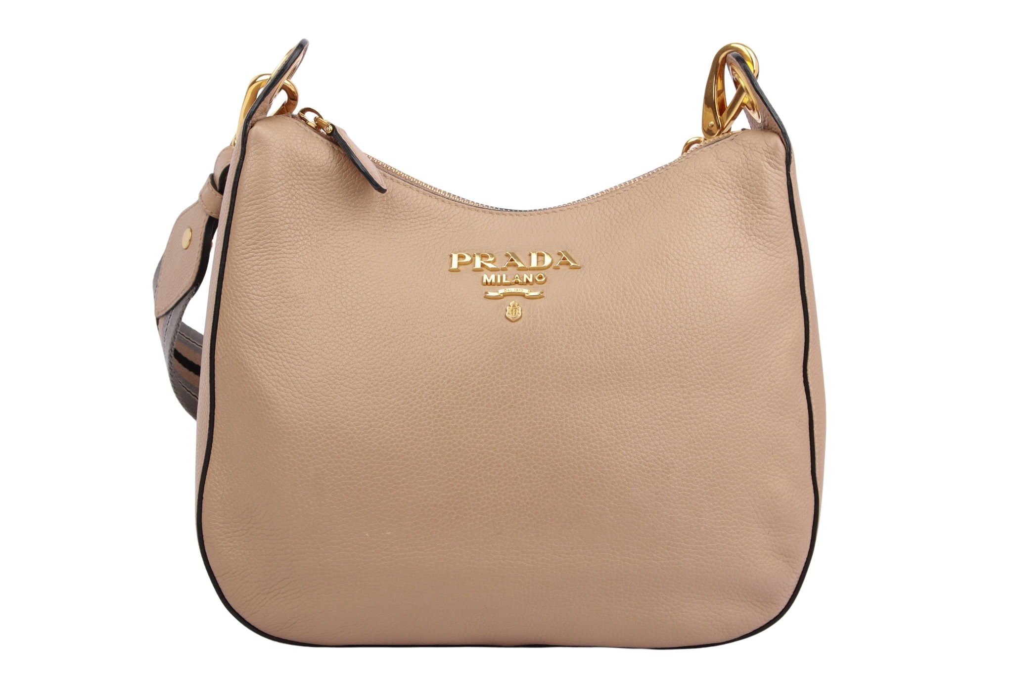 Prada Crossbody Bag Leder Beige