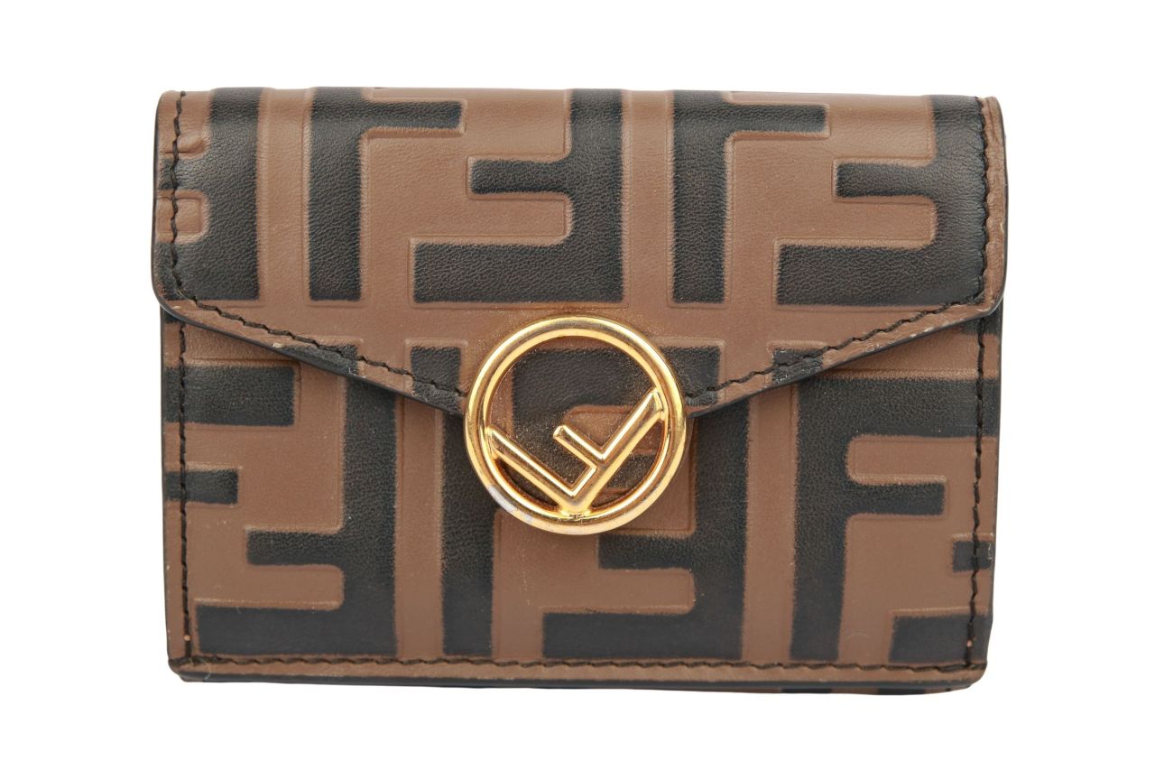 Fendi Trifold Vitello Soft Braun