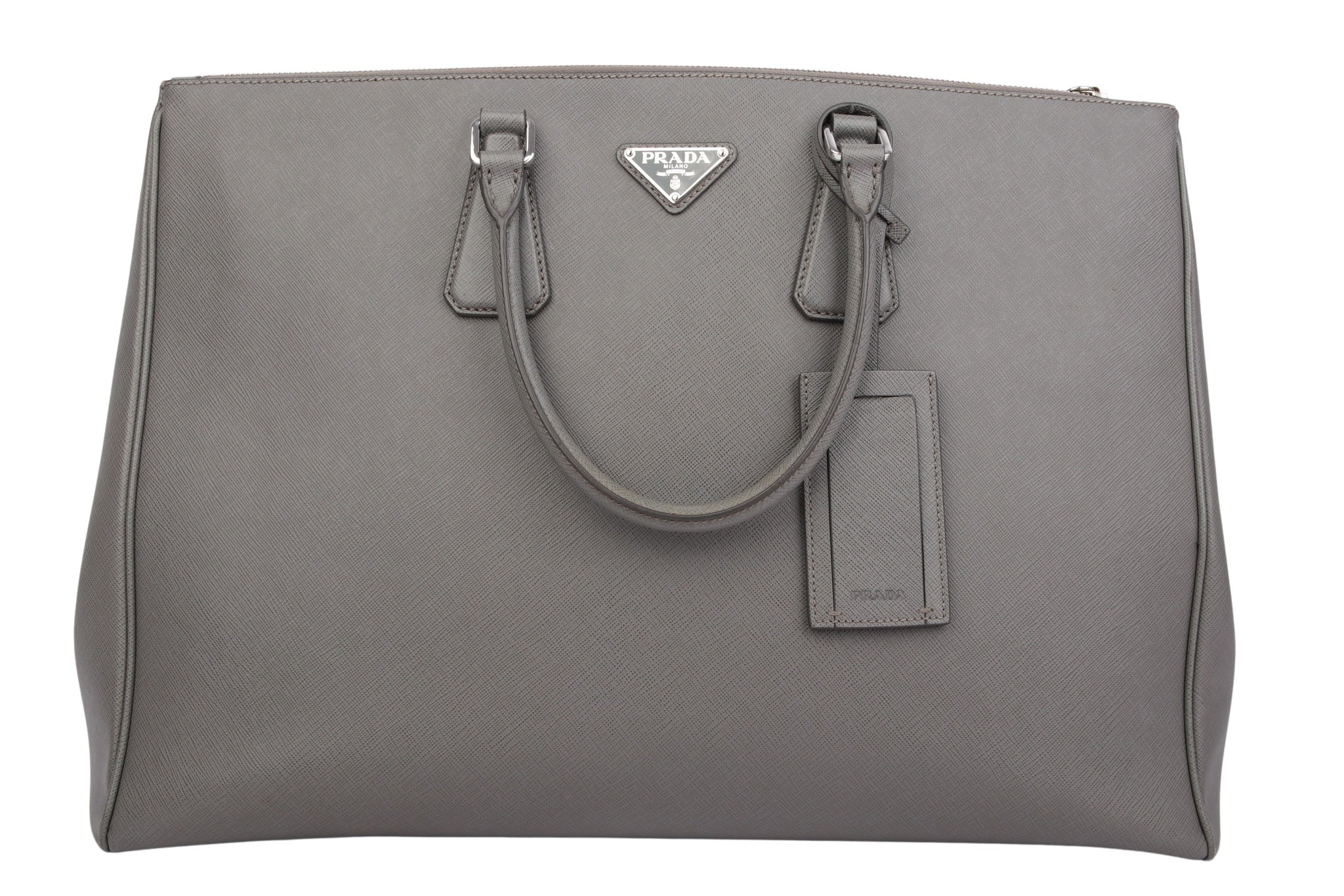 Prada Große Galleria Saffiano Leder Grau