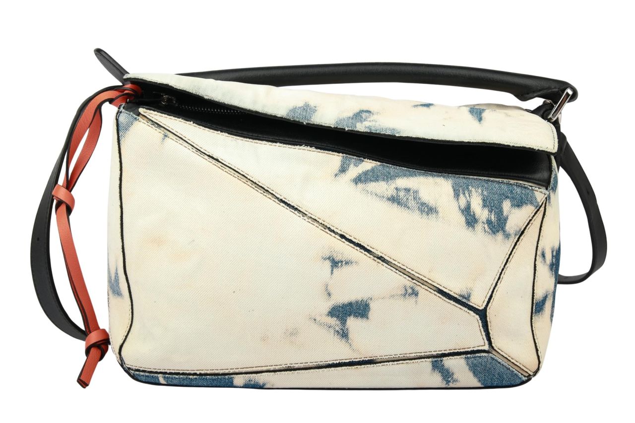 Loewe Puzzle Bag Medium Blue Denim Used
