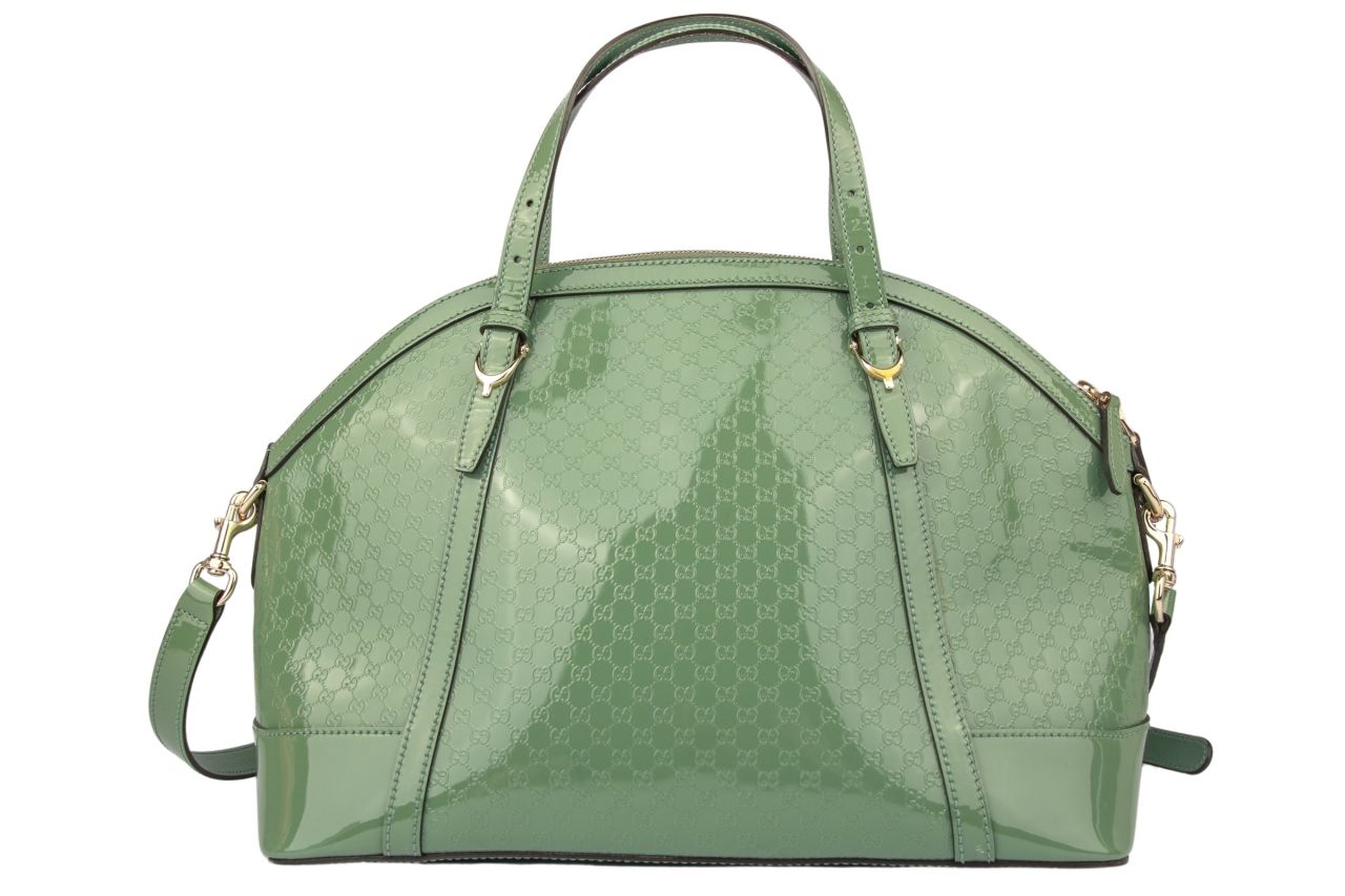 Gucci Handtasche Microguccissima Mint Grün Lackleder