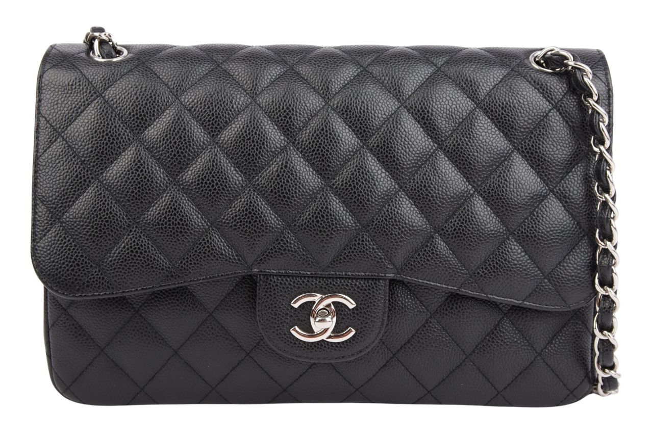 Chanel Timeless Double Flap Bag Jumbo Schwarz