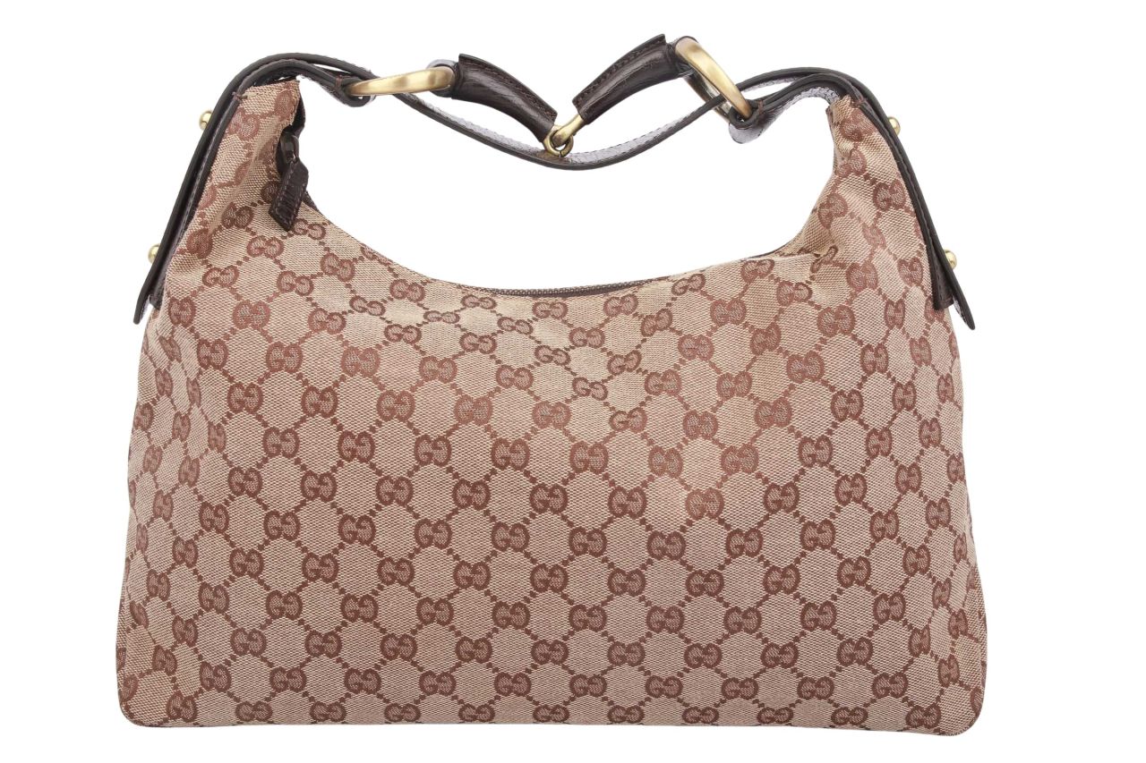 Gucci Hobo Bag Guccissima Canvas Braun