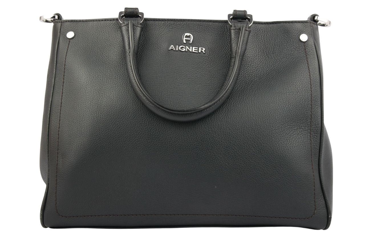 Aigner Ava Handtasche Leder Schwarz