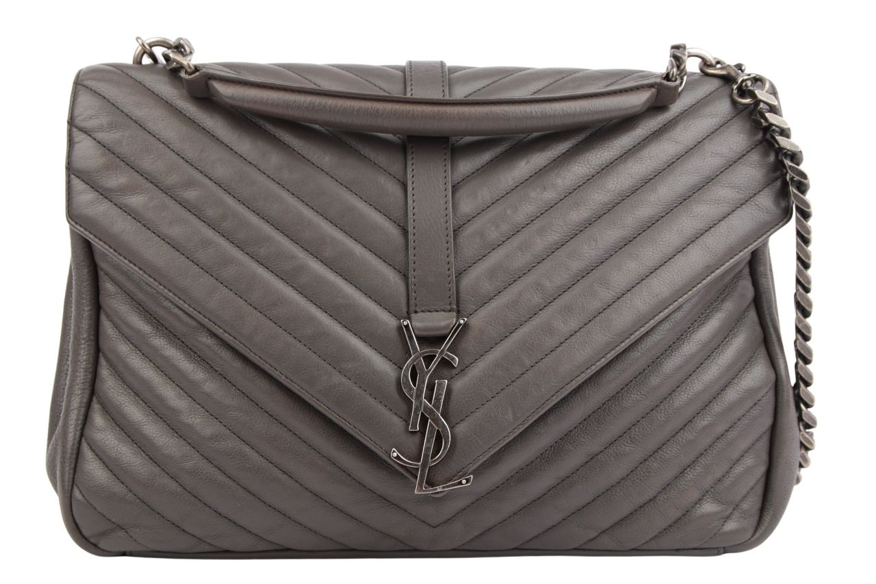 Saint Laurent College Bag Large Grau