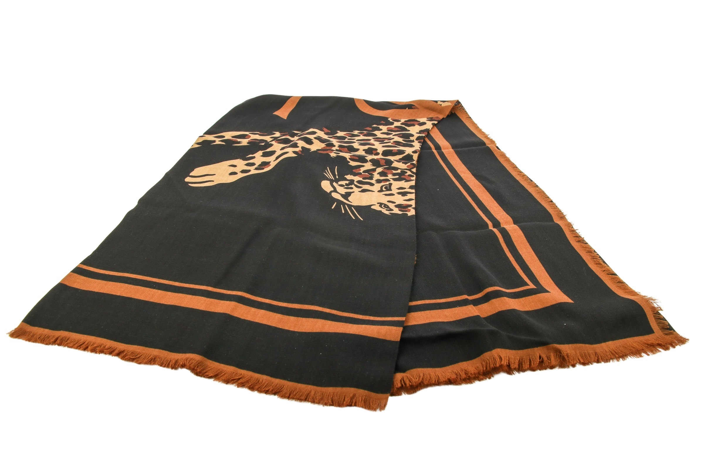 Saint Laurent Tuch 135 x 135 Schwarz / Braun