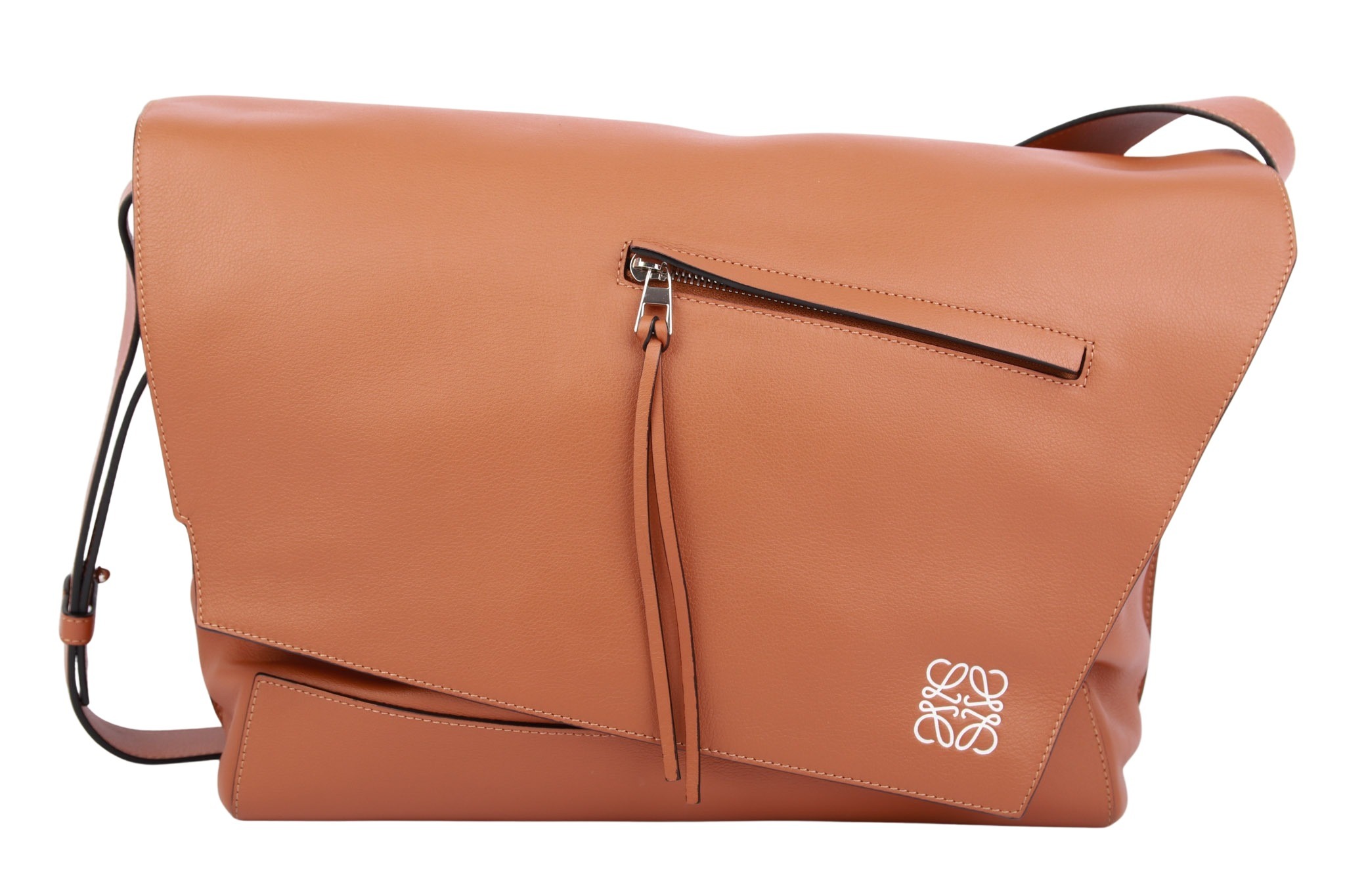 Loewe Anton Messenger Bag Braun Leder