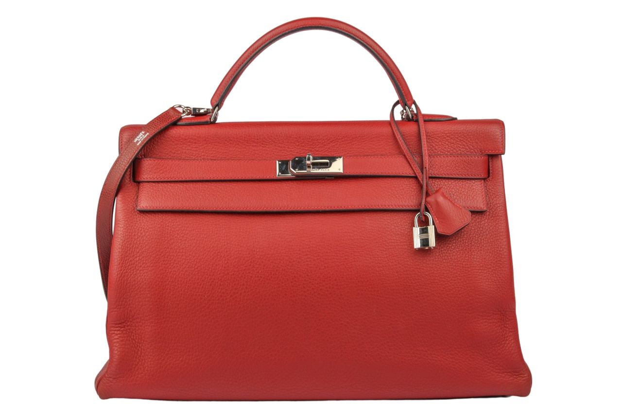 Hermès Kelly 40 Retournee Rouge Taurillon Clemence