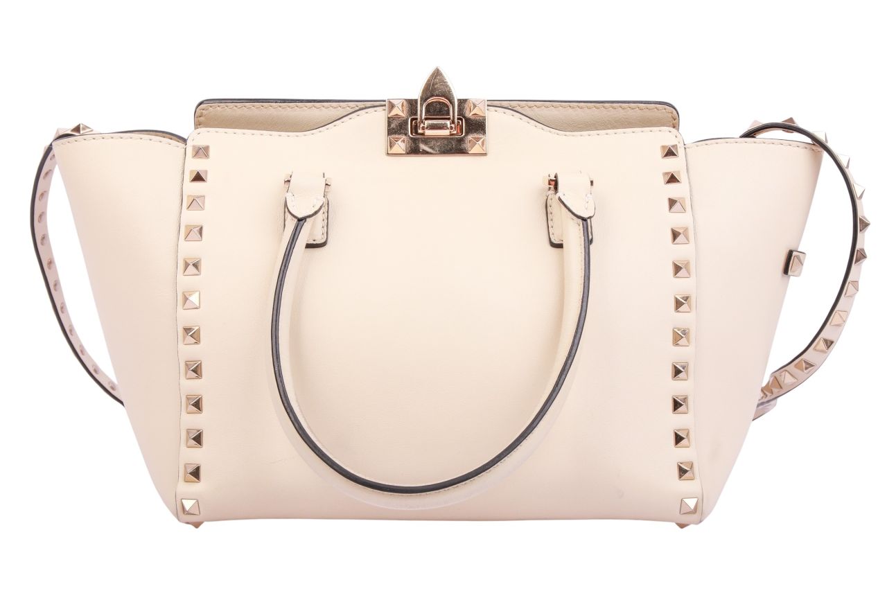 Valentino Garavani Rockstud Bag Creme