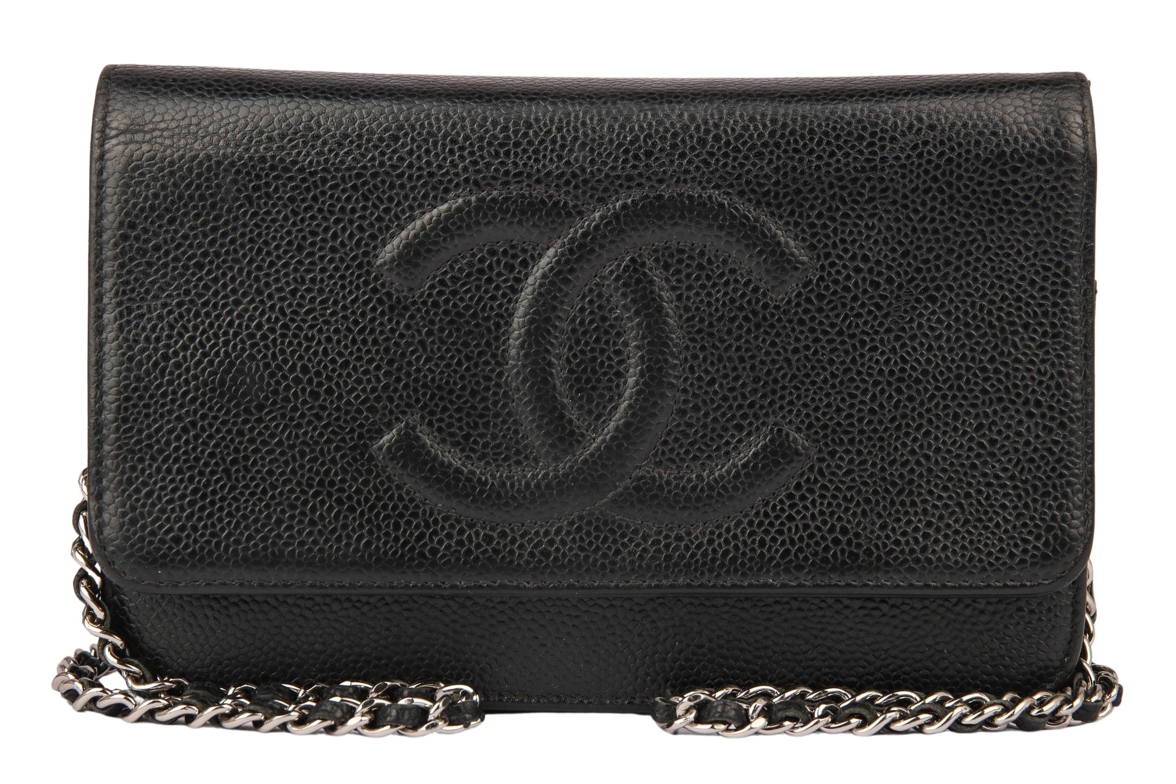 CHANEL Caviar Timeless CC Wallet On Chain WOC Black, FASHIONPHILE