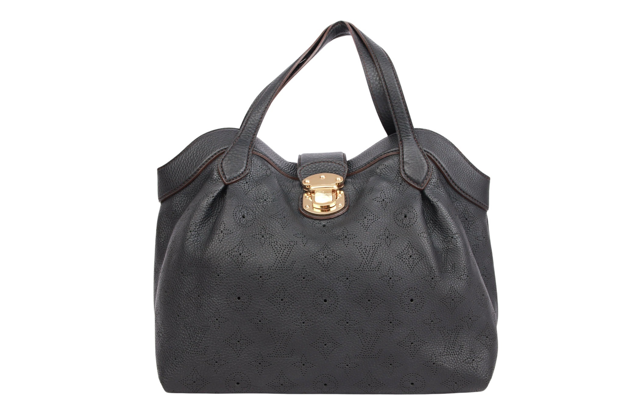 Louis Vuitton Cirrus Mahina Leder Schwarz