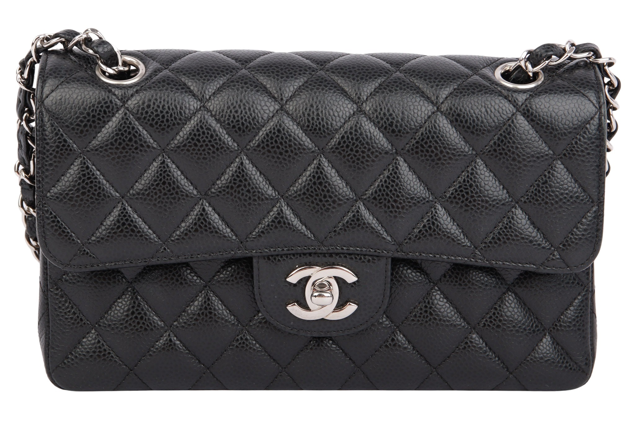 Chanel Timeless Classic Double Flap Small Kaviar Leder Schwarz