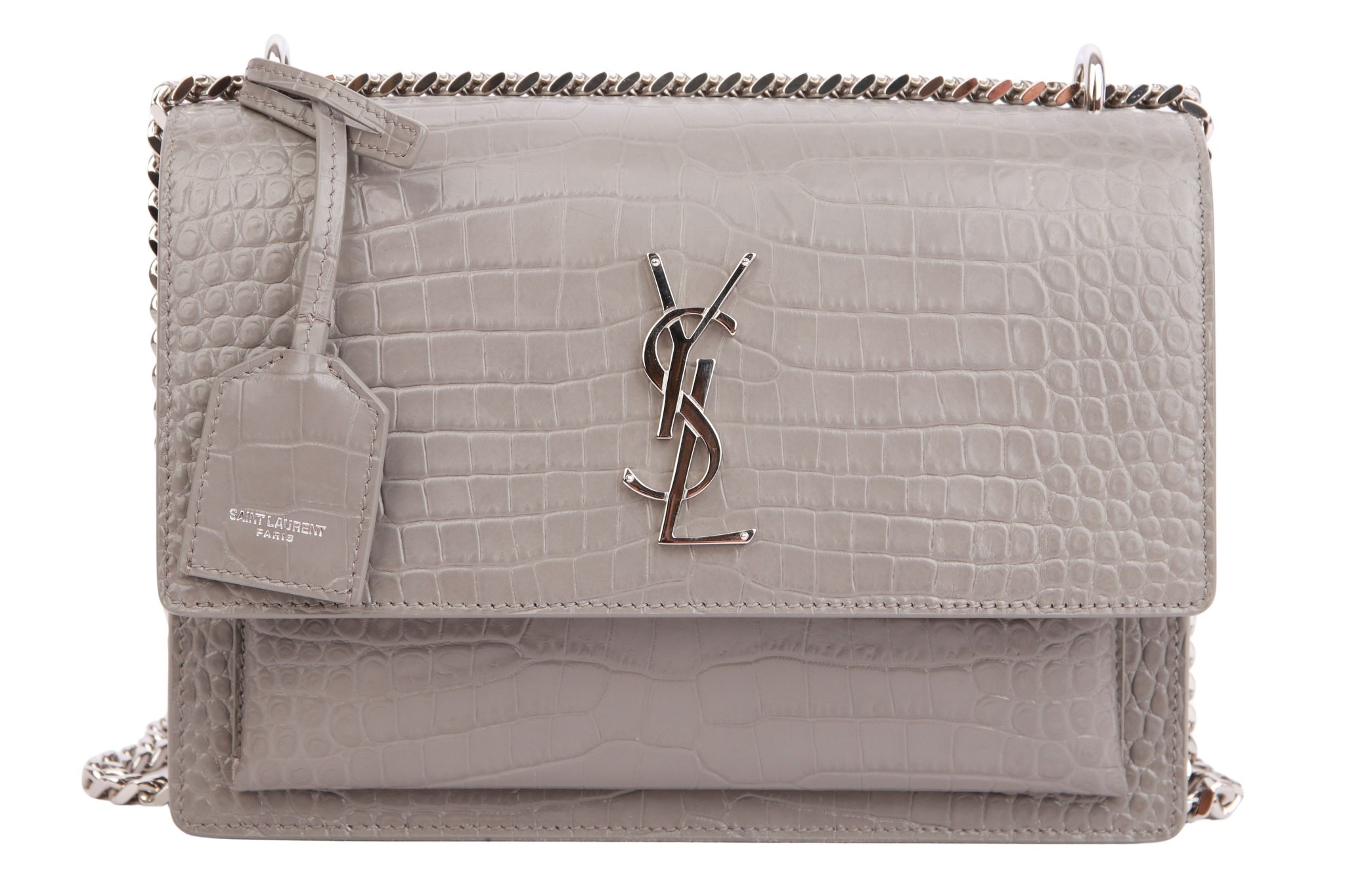 Saint Laurent Sunset Bag Medium Grau