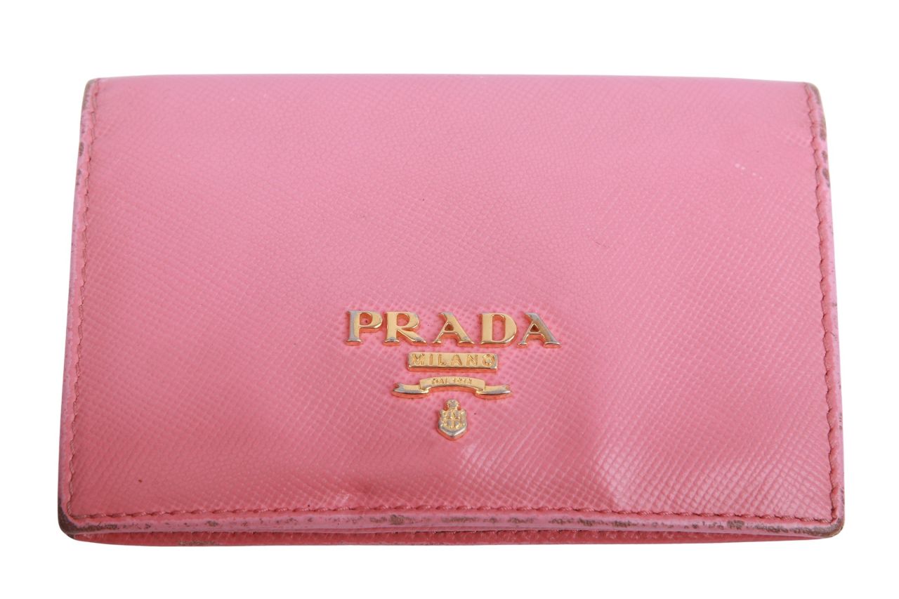 Prada Cardholder Saffiano Leder Rosa
