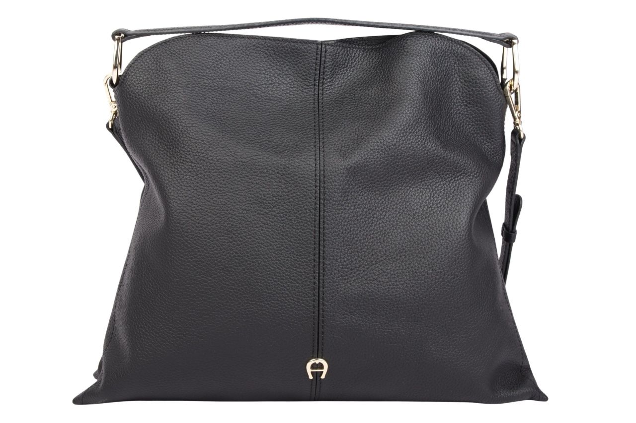 Aigner Handtasche Leder Schwarz