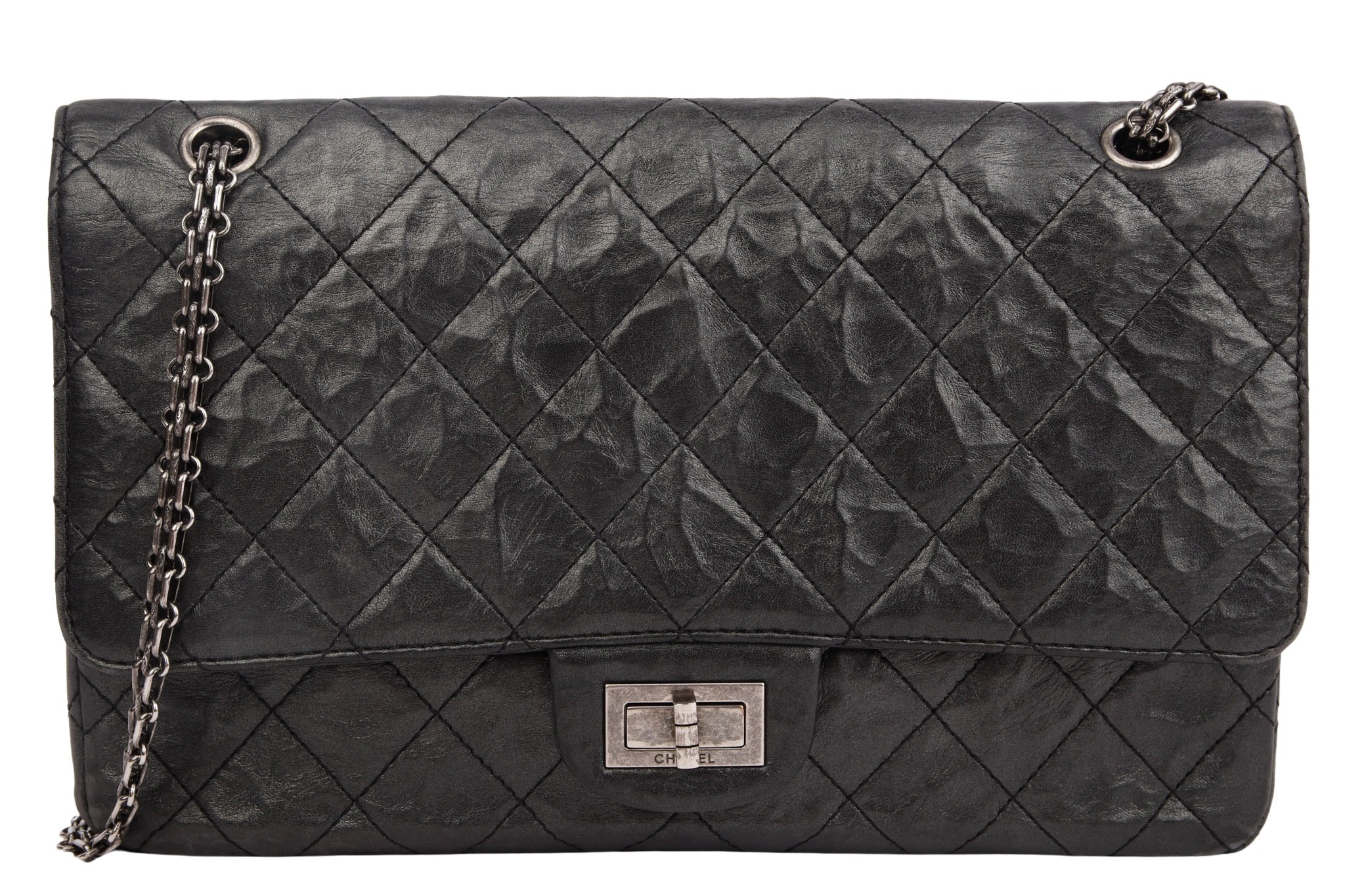 Chanel 2.55 Reissue Maxi Metallic Graphit
