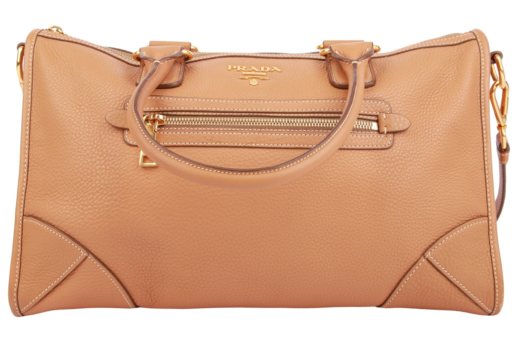 Prada Vitello Daino Braun Leder