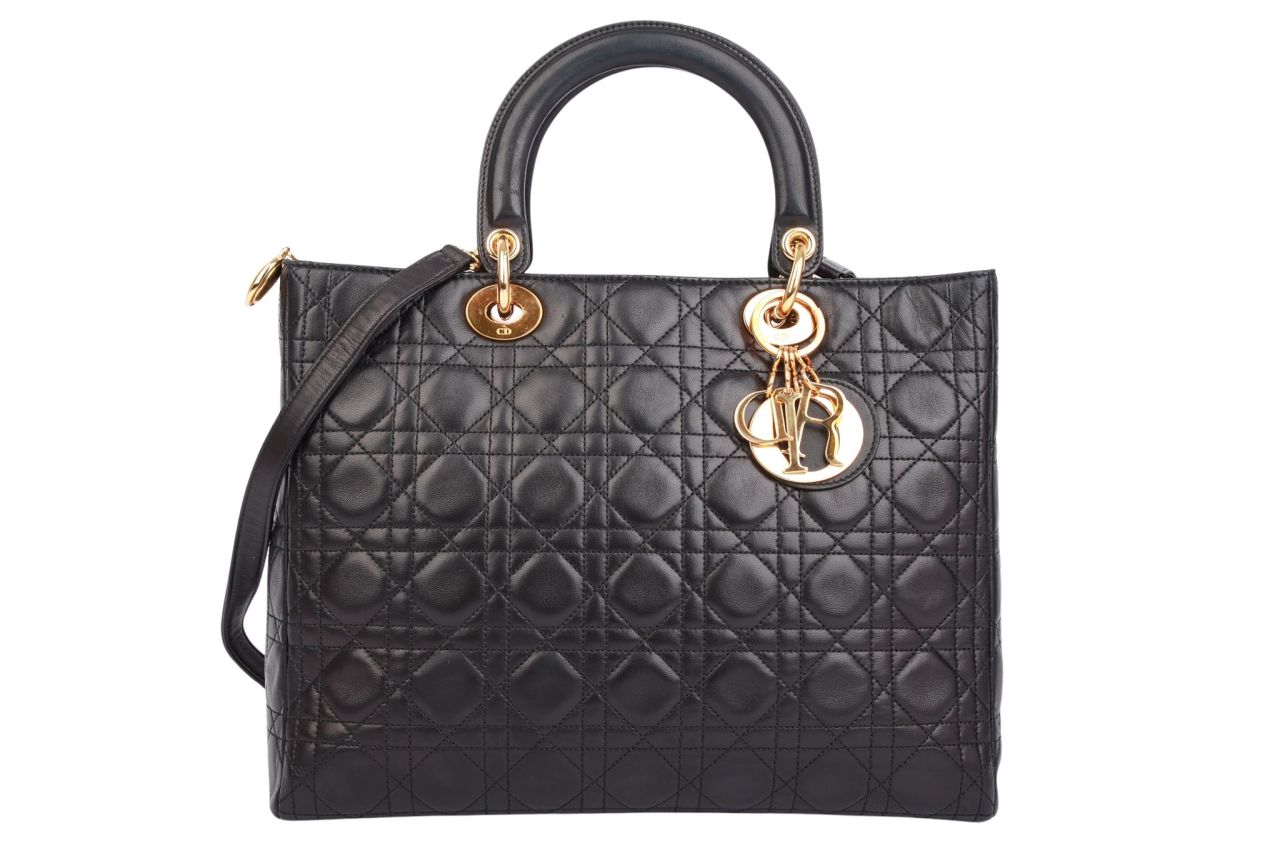 Dior Lady Dior Medium Schwarz