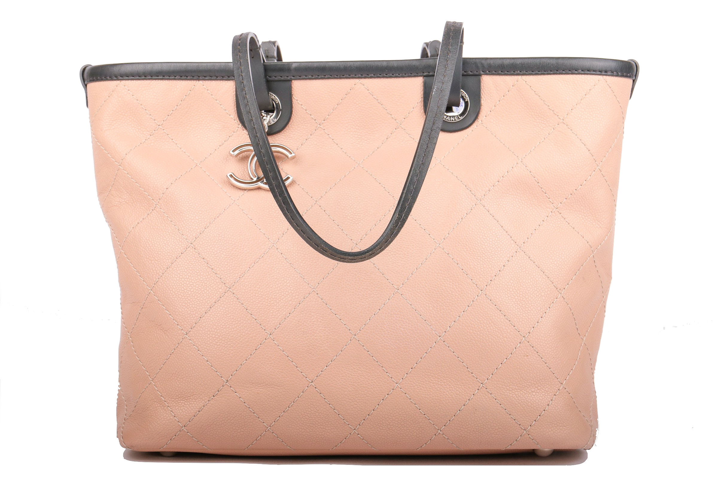 Chanel Shopper mit Pochette Kaviarleder Nude