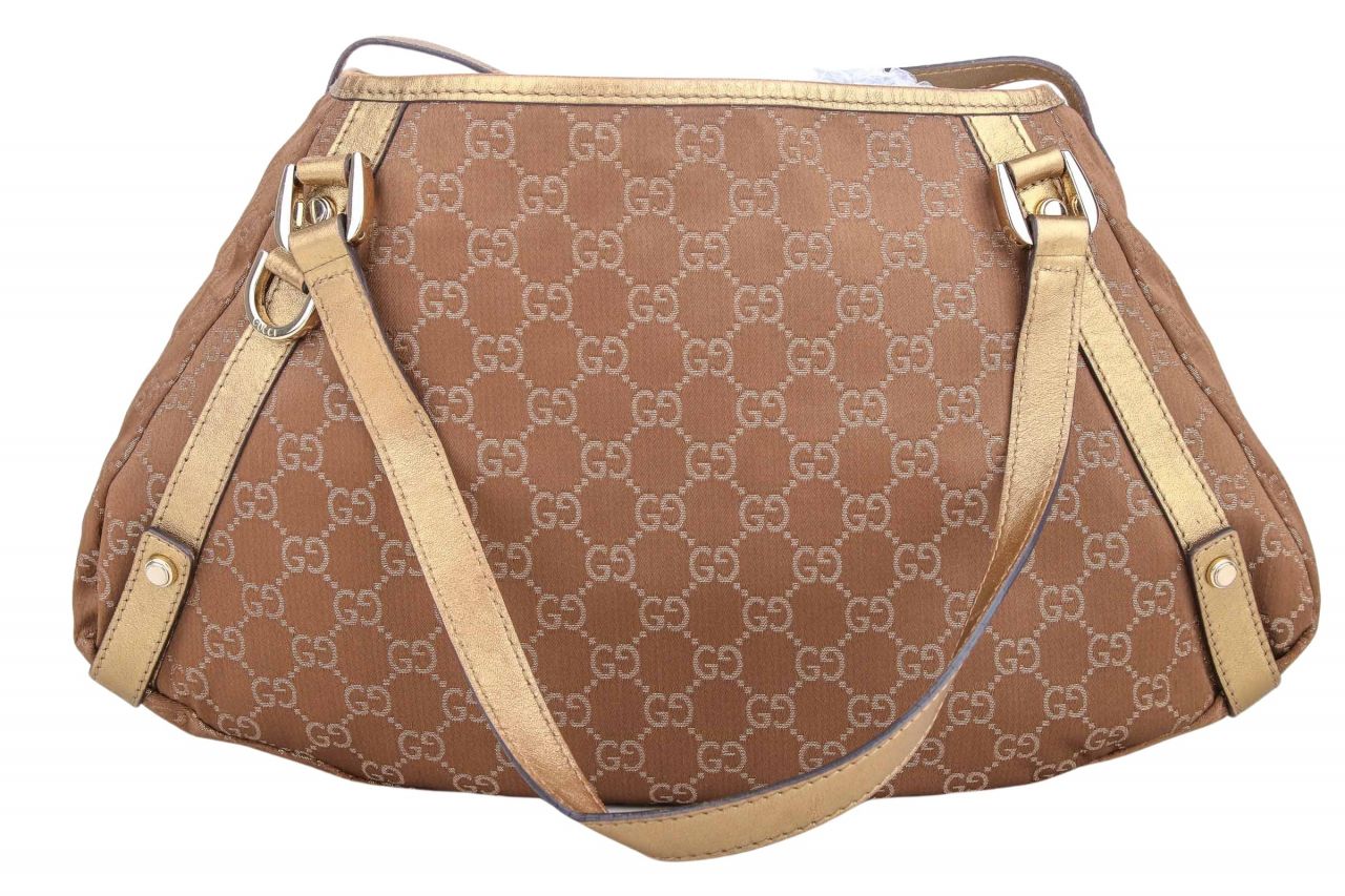 Gucci Guccissima Shoulder Bag Braun / Gold