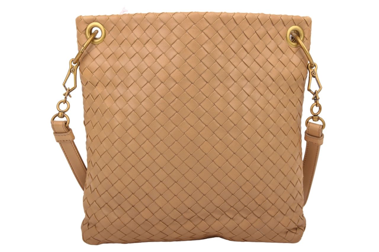 Bottega Veneta Intrecciato Umhängetasche Beige