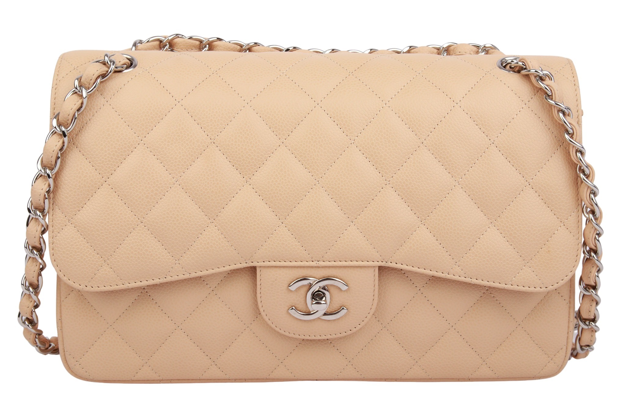 Chanel Timeless Jumbo Double Flap Bag Creme