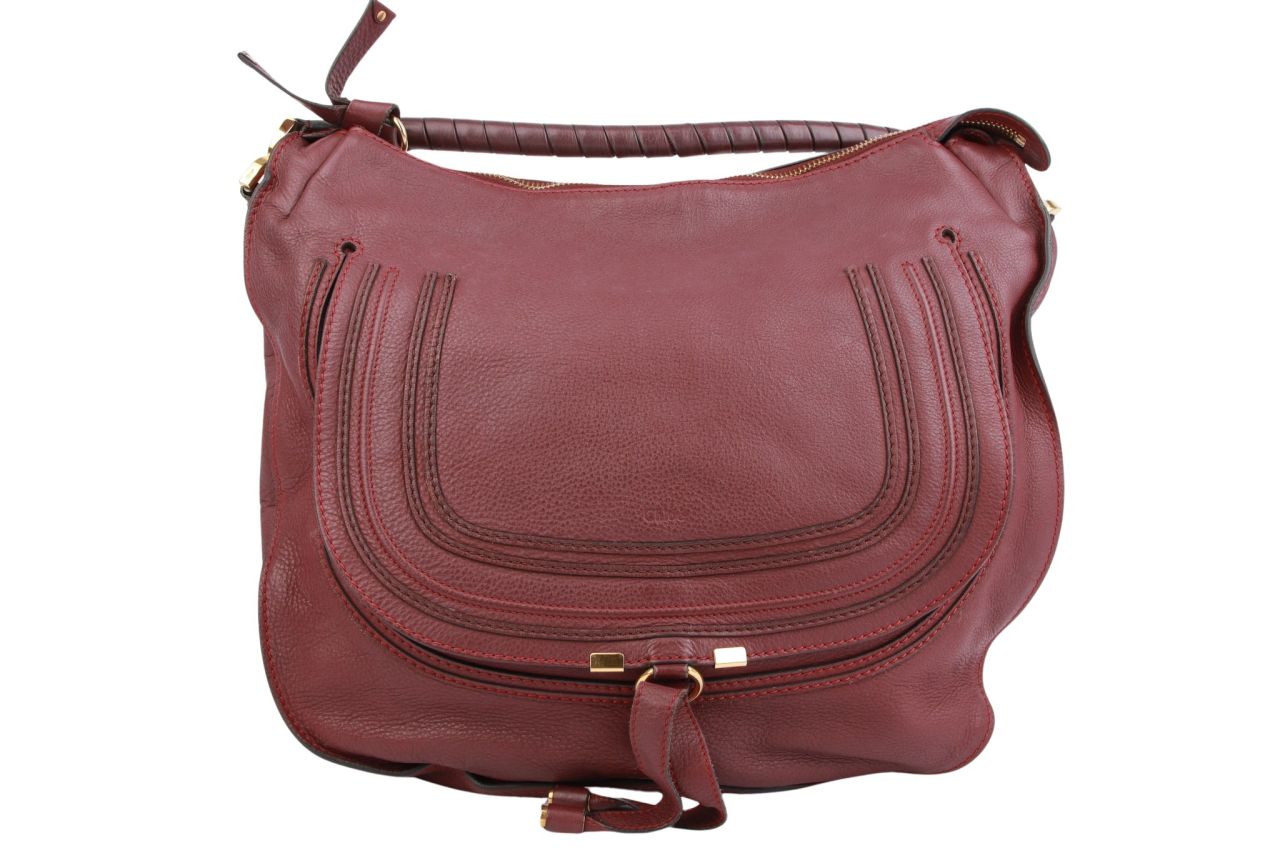 Chloé Marcie Large Leder Bordeaux