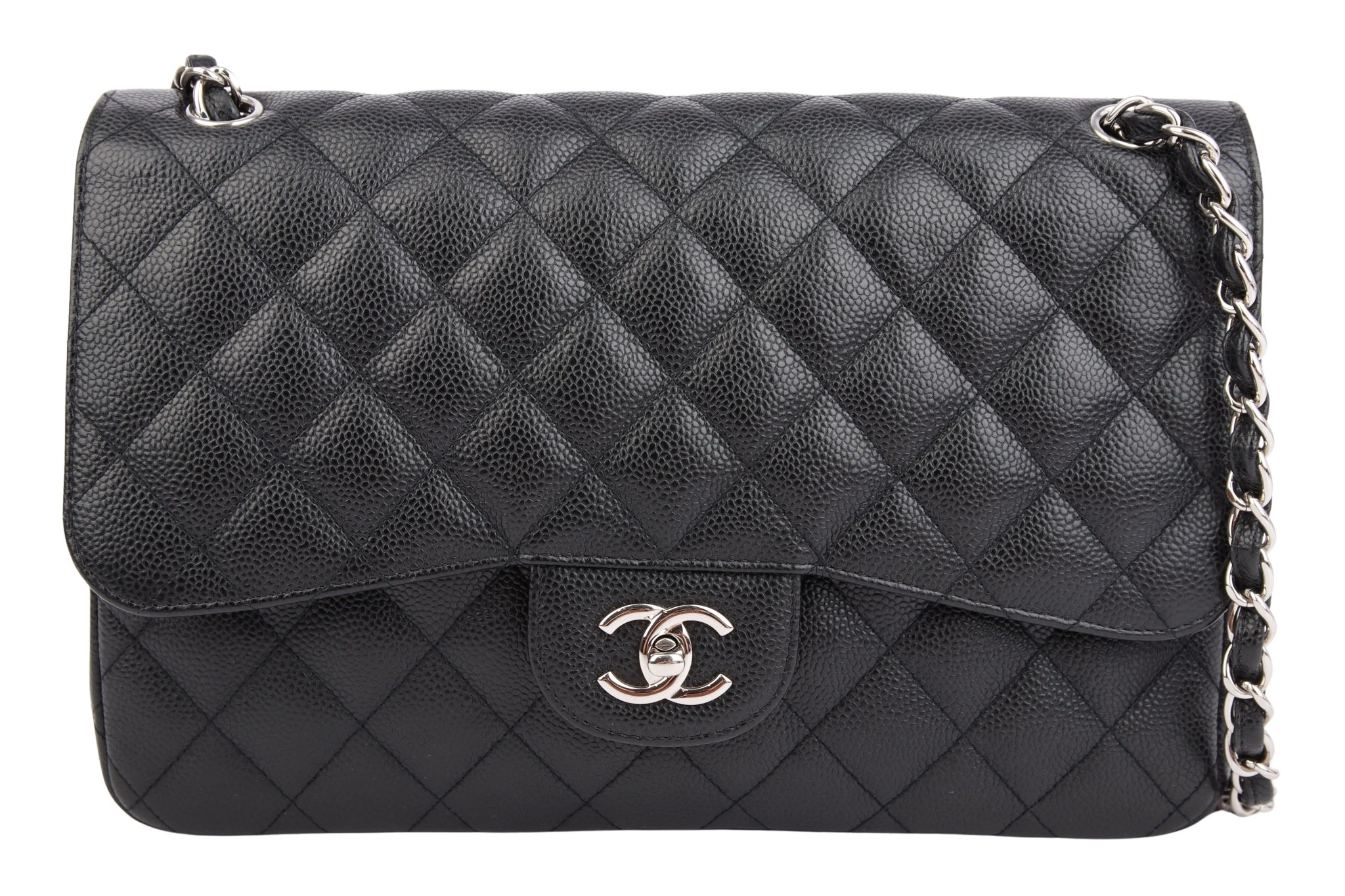 Chanel Timeless Double Flap Bag Jumbo Schwarz